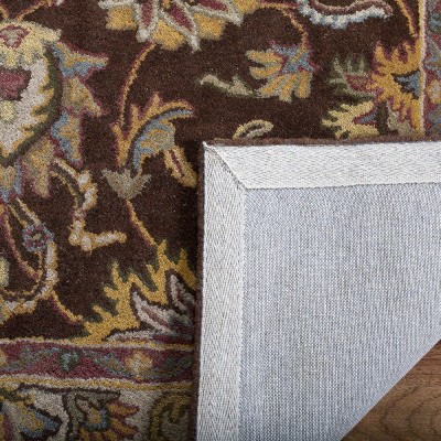 Heritage Brown and Ivory Hand-Tufted Wool Area Rug 6' x 9'
