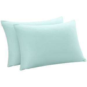 PiccoCasa Zipper Closure Breathable Luxury Viscose From Bamboo Pillowcases 2 Pcs - 1 of 4