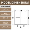 55-59" W x 72" H Frameless Double Silent Sliding Glass Shower Door,with 8mm Clear SGCC Tempered Glass,Stainless Steel Hardware,Reversible Installation - 4 of 4