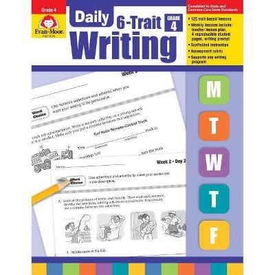 Daily 6-Trait Writing Grade 4 - (Daily 6 Trait Writing) by  Evan-Moor Educational Publishers (Paperback)