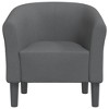 vidaXL Dark Grey Tub Chair - Stylish & Comfy Accent Arm Chair for Living Room, Bedroom, Office - 3 of 4