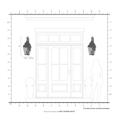 Elegant Black 3-Light Outdoor Lantern with Dimmable Clear Beveled Glass