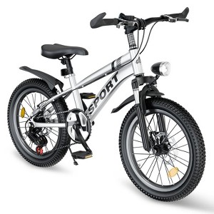 Aukfa 24-Inch Kids Mountain Bike-7-Speed Gears, Dual Disc Brakes, Front Suspension, For Boys & Girls 7-12 - 1 of 4