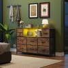 8-Drawer Fabric Dresser with Charging Station and LED Lights, TV Stand for 55-Inch - 2 of 4