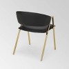 Set of 2 Gazo Modern Dining Chair Black - Christopher Knight Home: Faux Leather Upholstery, Iron Frame, 250lb Capacity - 4 of 4