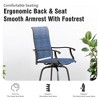 Captiva Designs 2pc Outdoor Breathable Sling Bar Stools with Waved Armrests & Reinforced Base - 3 of 4
