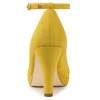 Allegra K Women's Back to College Round Toe Stiletto Heel Ankle Strap Pumps - 3 of 4