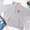 Simply Sage Market Embroidered Hawaii Flower Quarter Zip Fleece - 2XL - Heather Grey - 3 of 4
