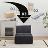 Whisen Modern Memory Foam Compressed Chaise Longue with Movable Ottoman Corduroy Fabric - 4 of 4
