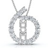 Pompeii3 Diamond Heart Pendant Gold Necklace Lab Created 18" - 2 of 3