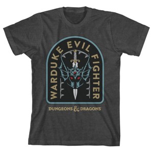 Dungeons & Dragons Warduke Sword Logo Boy's Charcoal Heather T-shirt - 1 of 3