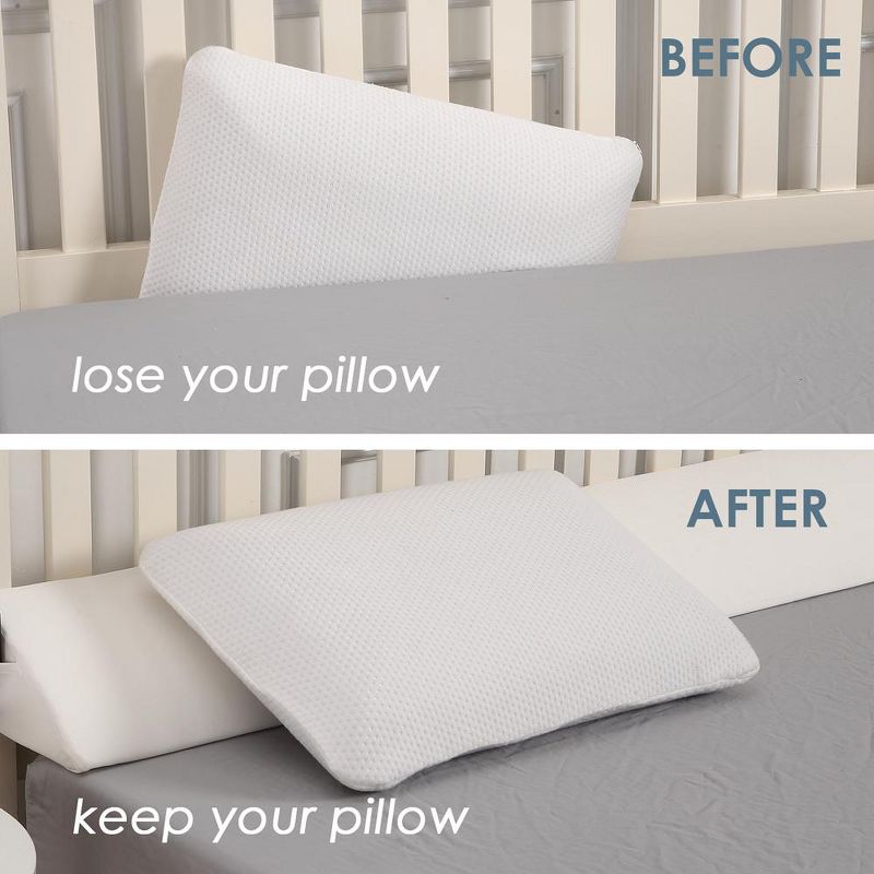 Bed Wedge Pillow Bed Gap Filler Headboard Pillow Close The Gap (0-6") Between Headboard and Mattress, 2 of 5