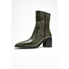 Chara - Green Printed Block Heel Boot (Women) green printed 7 Prologue Shoes - 4 of 4