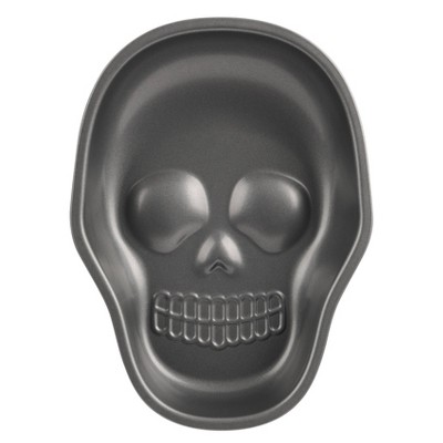 Trudeau 9.45 Skull Shaped Cake Pan Dark Gray Target