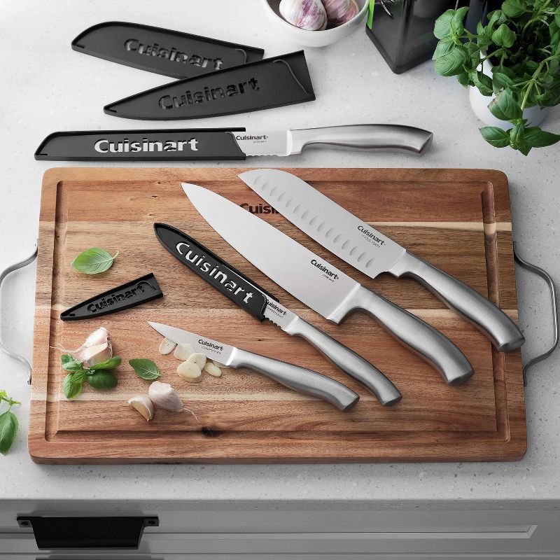 Cuisinart Classic 7pc Stainless Steel Hollow Handle Essentials Knife Block Set with Built in Sharpener Silver, 6 of 7
