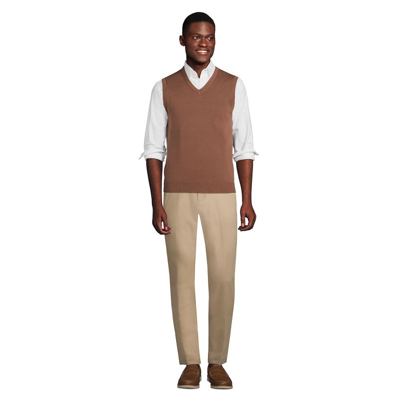 Lands' End Men's Fine Gauge Supima Cotton Sweater Vest, 4 of 5