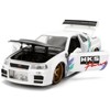 2002 Nissan Skyline GT-R (R34) "HKS Power" White with Carbon Hood and Graphics "JDM Tuners" 1/24 Diecast Model Car by Jada - 2 of 4