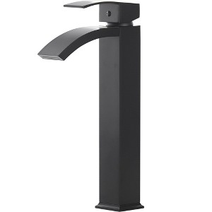 BWE Waterfall Single Hole Single Handle Bath Vessel Sink Faucet With Pop Up Drain Without Overflow - 1 of 4