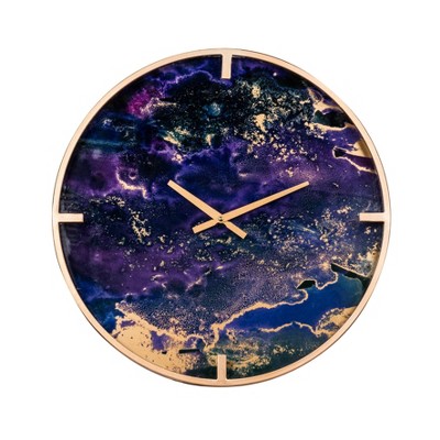 Modern Chic Wall Clock Purple - A&B Home