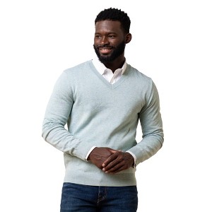 Hope & Henry Men's Organic Fine Gauge V-Neck Pullover Sweater - 1 of 4