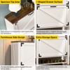 Shoe Cabinet with 2 Flip Drawers, Narrow Slim 5 Tier Shoe Storage Cabinet - 3 of 4