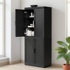 72"x31"x16" Wood Accent Cabinet in Black, Storage Organizer with Adjustable Shelves for Kitchen Bedroom Entryway Living Room Dinning Room - 2 of 4