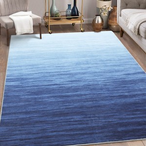 Coucheta Ombre Washable Area Rug, Modern Abstract Design, Non-Slip Low Pile, Soft & Non-Shedding Carpet for Living Room, Bedroom, Dining Room, Office - 1 of 4