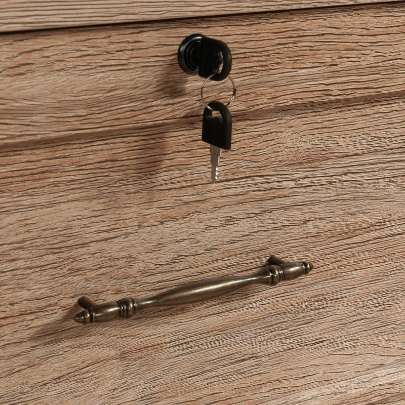 RollingwoodCountry File Cabinet Brushed Oak - Sauder: 2-Drawer Lateral, Locking, Legal/Letter Size, MDF, 4 of 6