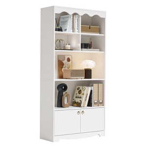 5-Tier Bookcase, Large 63 Inch Tall Floor Standing Book Shelf for Home Office, Toy Display Storage Shelves for Bedroom Living Room Office - 1 of 4