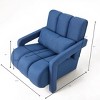 NicBex Linen Fabric Accent Chair,Upholstered Living Room Chairs with Mid-Height Backrest and 1 Pillow,Modern Armchair,Accent Chairs for Living Room - 3 of 4