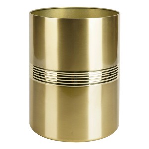 Decorative Bathroom Wastebasket - Nu Steel: Stainless Steel, 11" High, 6L Capacity, Metallic Gold - 1 of 3