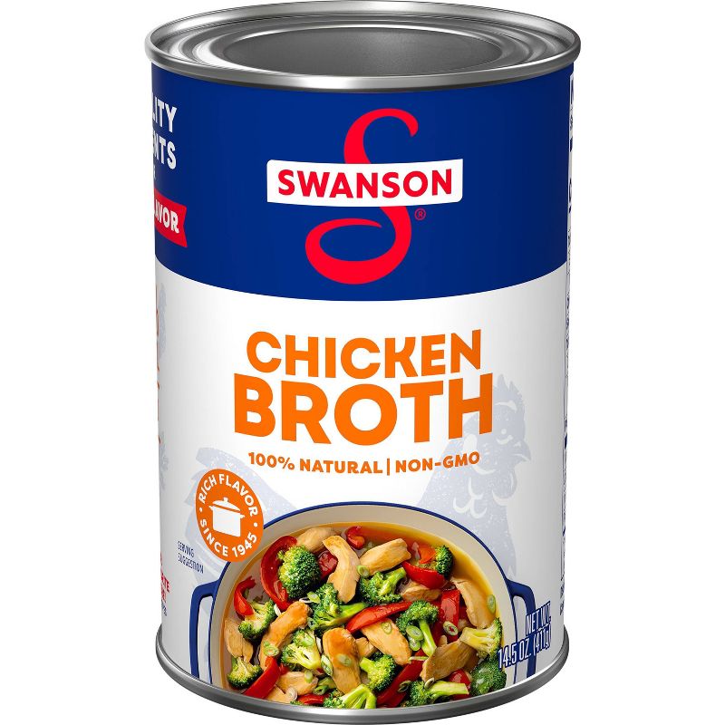 Swanson 100% Natural Gluten Free Chicken Broth - 14.5 fl oz, 1 of 15