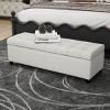 Storage Ottoman,Fabric Upholstered Button Tufted Storage Bench,Modern Multifunctional Bench,For Living Room, Bedroom End Of Bed Bench-Cuddlewood - 2 of 4