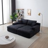 87" Oversized Sectional Sofa Bed with Double Lounge Chaise, Plush Corduroy Sofa Bed, No Assembly, Cloud-Like Comfort for Living Room & Bedroom - 2 of 4