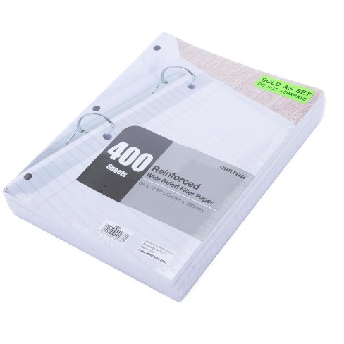 Filler Paper (4-6pks of 100) - College Ruled (8.5n x 11in) - 3 Hole Punched for Ring Binders - image 1 of 4