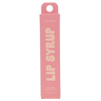 Kara Beauty Lip Syrup Moisturizing Peptide Therapy Milky Peach 0.35 oz
