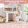 Tangkula Kids Desk & Chair Set w/Chair Hutch 3-Layer Side Shelf Storage Cabinet - 4 of 4