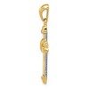 Black Bow Jewelry 14k Two Tone Gold Rope Cross Pendant - 2 of 4
