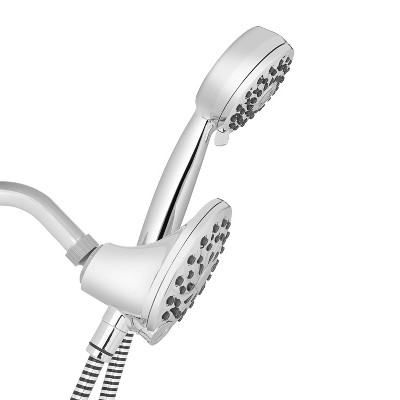 Waterpik Chrome 8-Setting Handheld and Rain Showerhead Combo