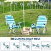 Backpack Beach Chair for Adults 2 PCS, Lightweight Portable Lay Flat Folding Beach Chair with 5 Reclining Positions, Backpack Straps, Phone Pocket - 3 of 4