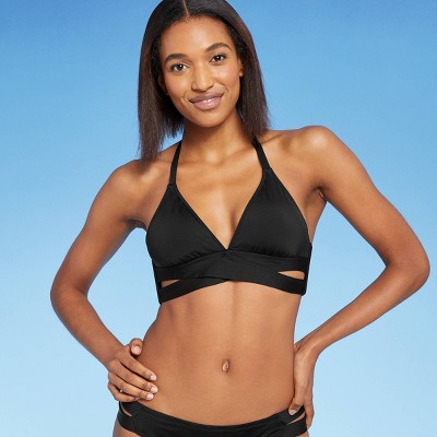 håndbevægelse forståelse junk Women's Faux Wrap Halter Bikini Top - Kona Sol™ : Target