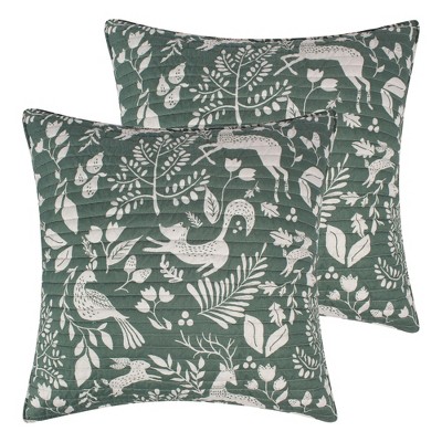 Bretton Woods Green/Taupe Euro Sham Set of 2 - Levtex Home