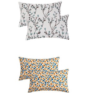 REGALWOVEN 4 Pcs Floral Pattern Throw Pillow Covers for Home Decor - 1 of 4