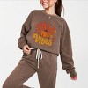 Simply Sage Market Fall Vibes Pumpkin And Leaves Lightweight Garment Dyed Sweatshirt - 2 of 4