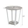 Vynxaria Elysian Contemporary Round End Table with Shelf - Stylish & Durable - 3 of 4