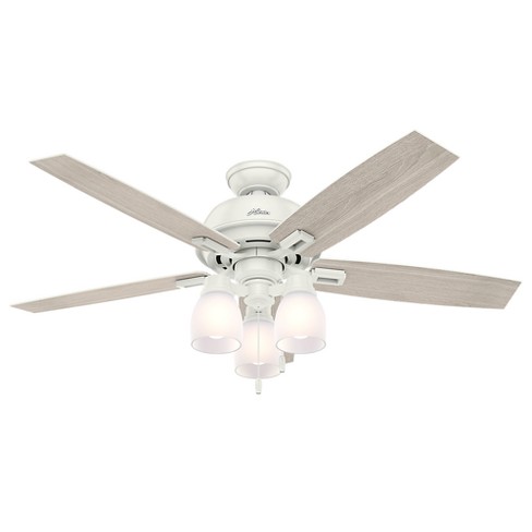 52 Donegan Three Light Fresh White Ceiling Fan With Light