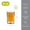 True Slam Tall glass shot Glasses, Prinked Half oz. Measurements for Cocktails, Bar Accessory Cups, Party Shot Cups, 4oz - 3 of 4