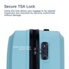 URECOVER 3 Piece Luggage Sets ABS Lightweight Suitcase with Two Hooks, Spinner Wheels, TSA Lock, (20/24/28) Green - 4 of 4