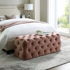 Inspired Home Hayden Allover Tufted Rectangle Bench - 1 of 4