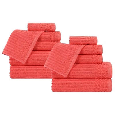 Modern Ribbed Cotton  Assorted Towel Set by Blue Nile Mills
